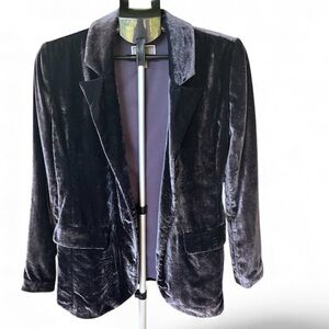 Chelsea28 Velvet Blazer -  purple